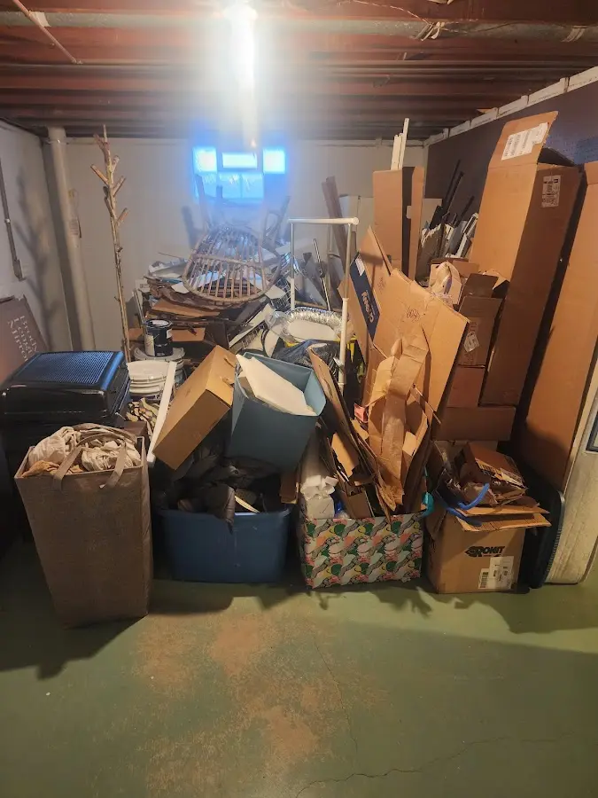 Roll-off dumpster container at job site for Roll Off Dumpster Rental in Belmont